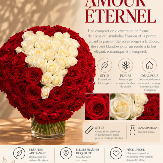 Amour éternel, composition florale sans contenant