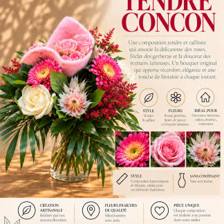 Tendre Cocon, composition florale sans contenant